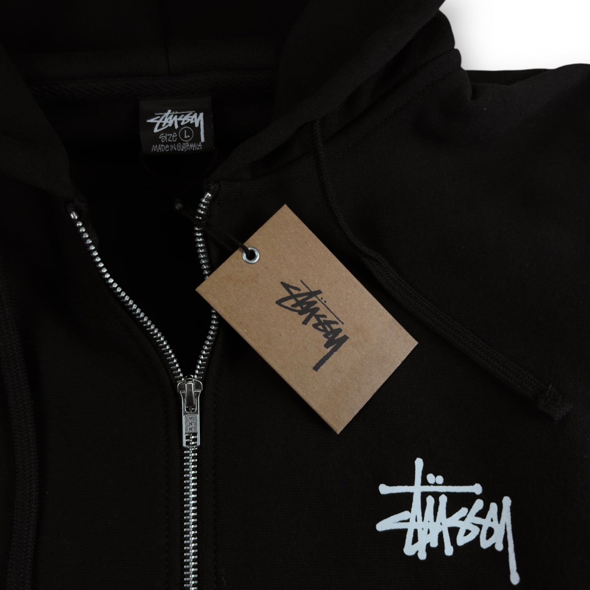 Stussy Black Script Zip-Up Hoodie (L) – Exchange