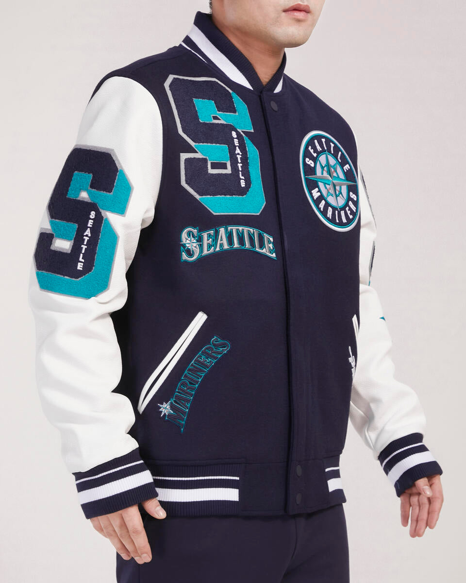 Off White Arizona Diamondbacks Pro Standard Logo Varsity Jacket
