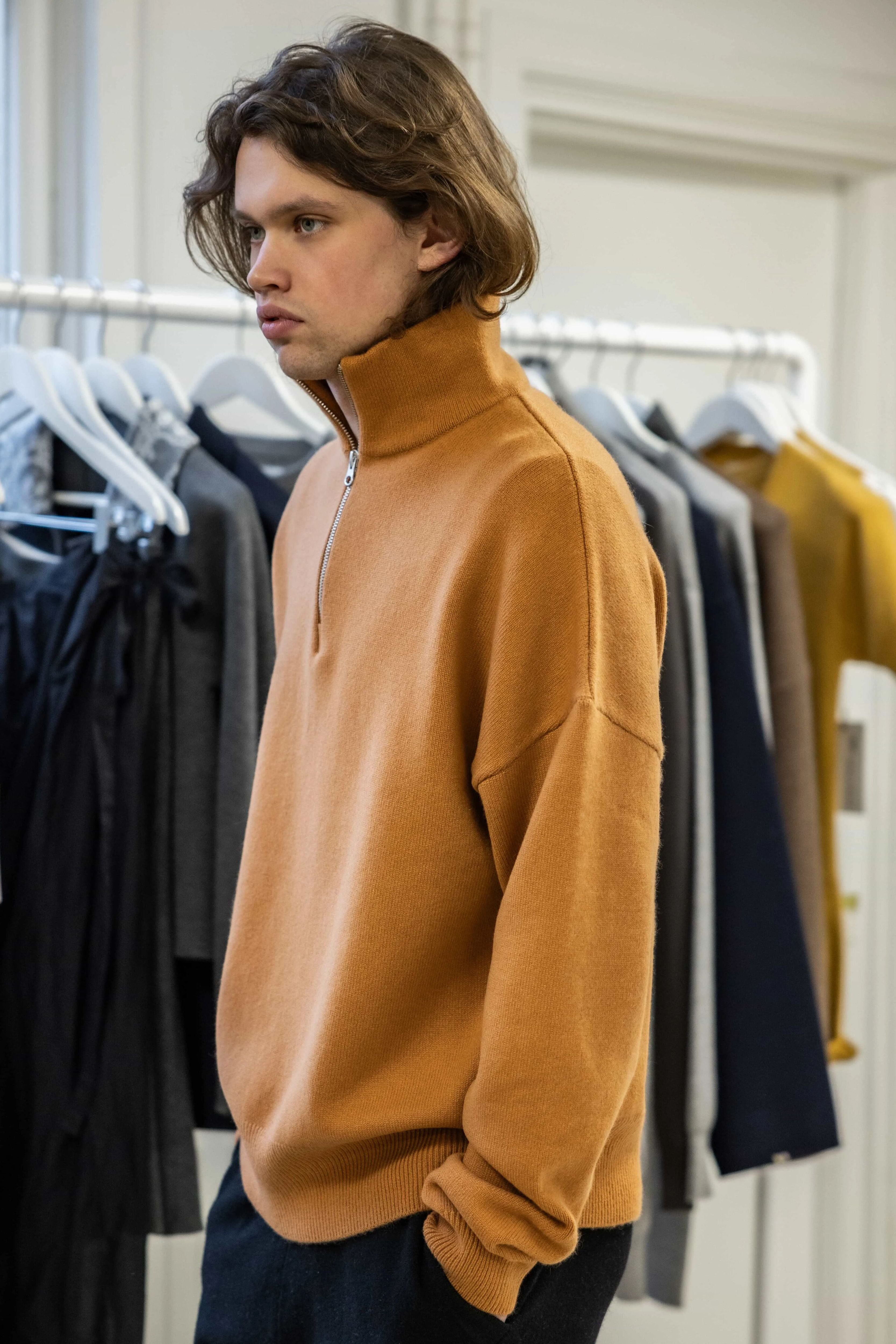 extreme cashmere half-zip sweater unisex – 235 hike – extreme