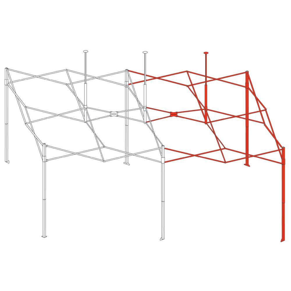 完成フレーム デラックス用 (3×6m) 【アルミB】 ｜【公式】イージー