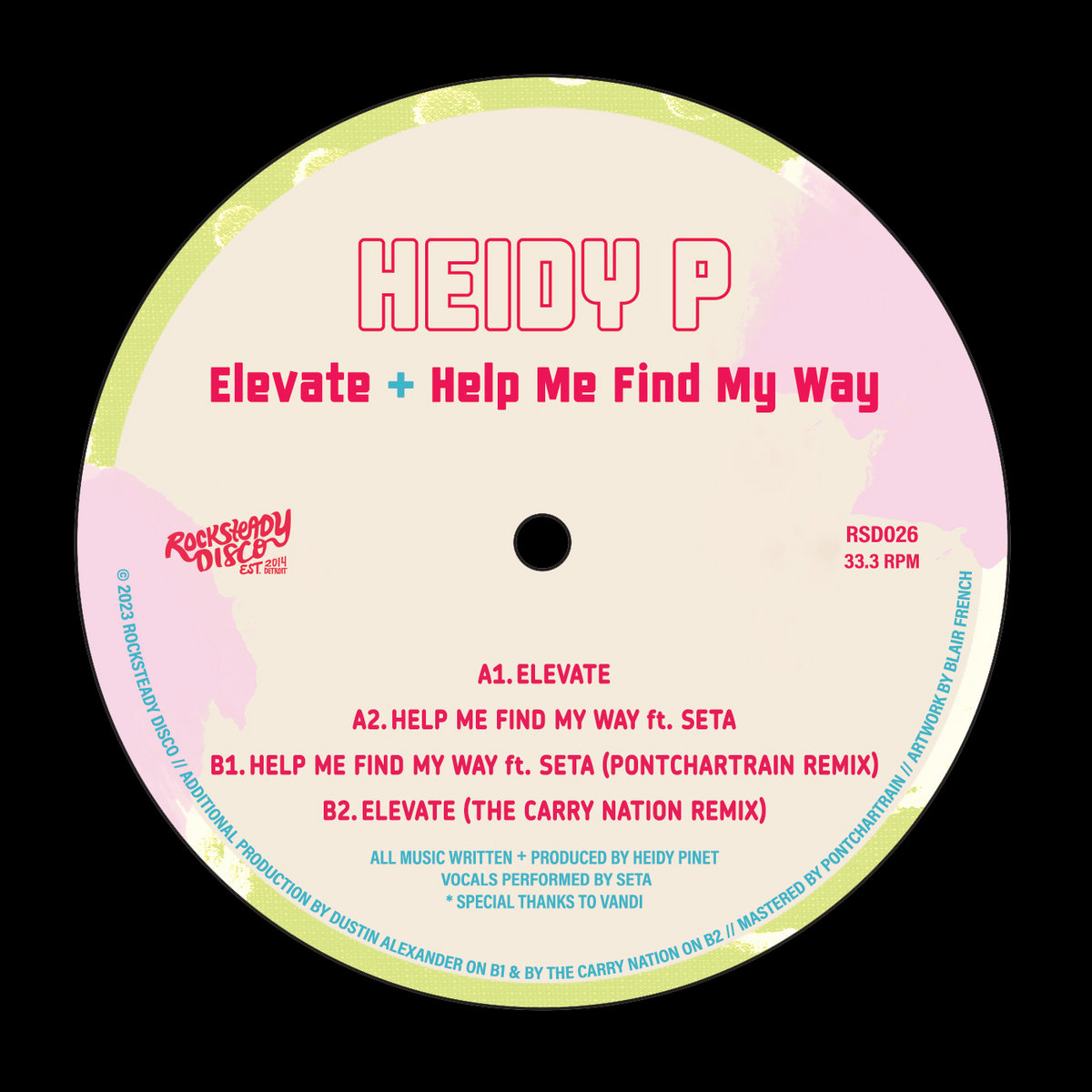 RSD026 // Elevate / Help Me Find My Way | Heidy P | Rocksteady Disco