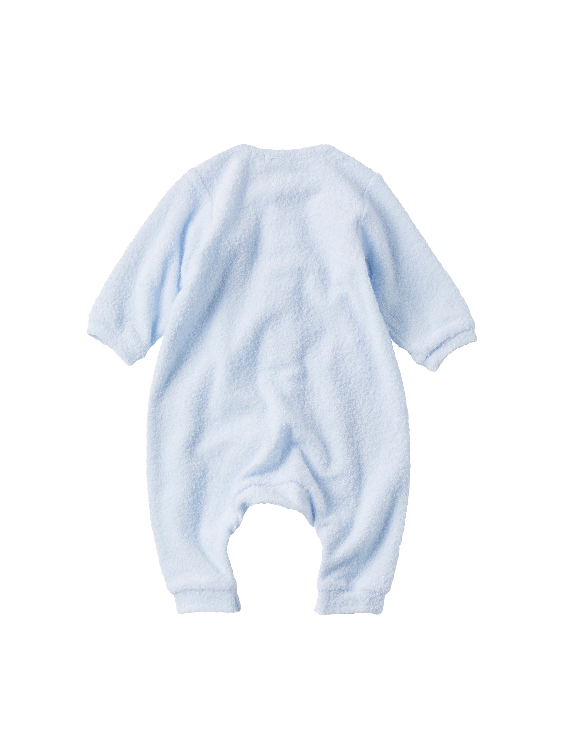 タグ付き未使用】familiar ファミリア パイル地カバーオール 70 水色