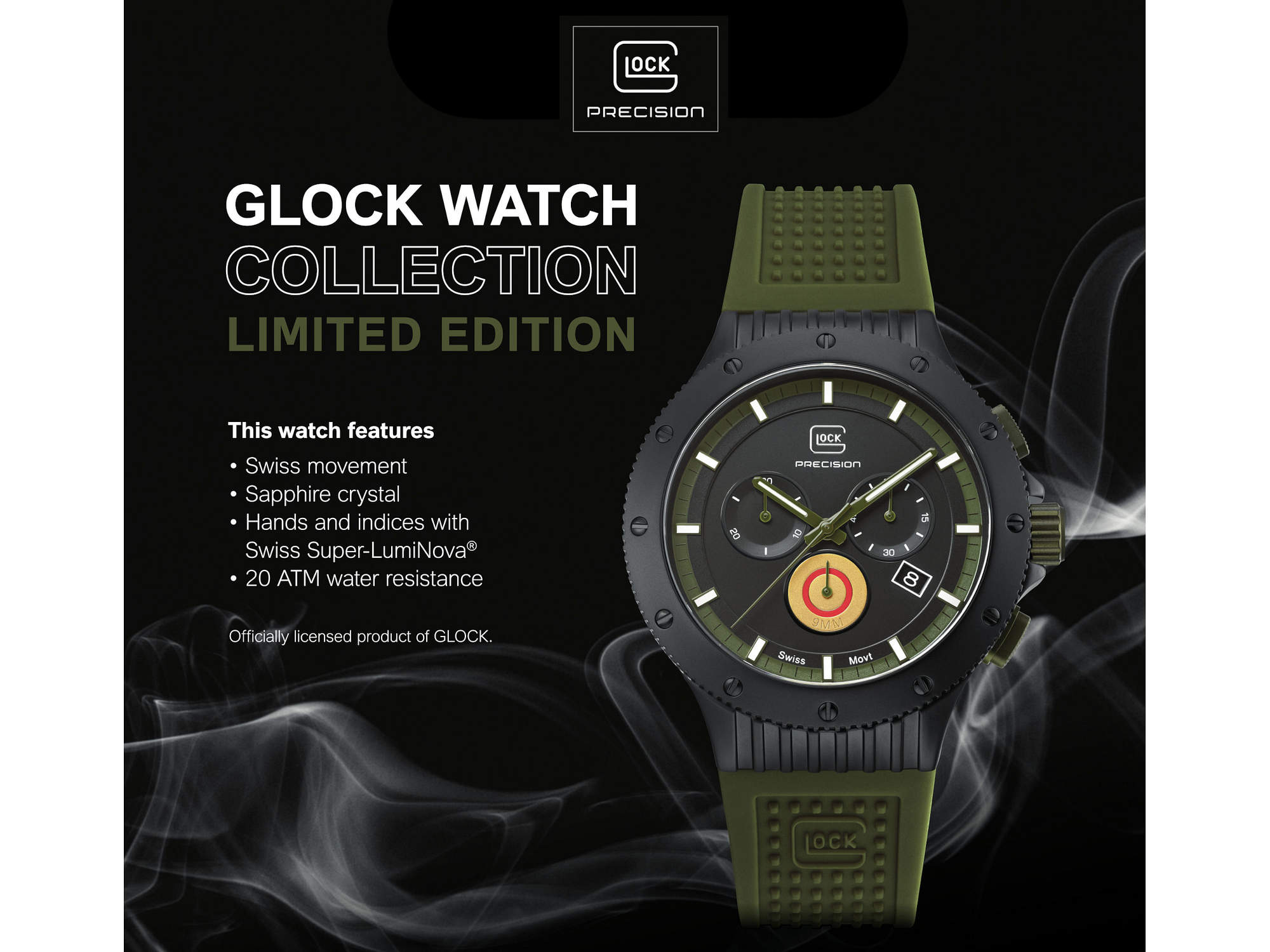 GLOCK PRECISION【限定モデル】グロックウォッチ チタニウムクロノ