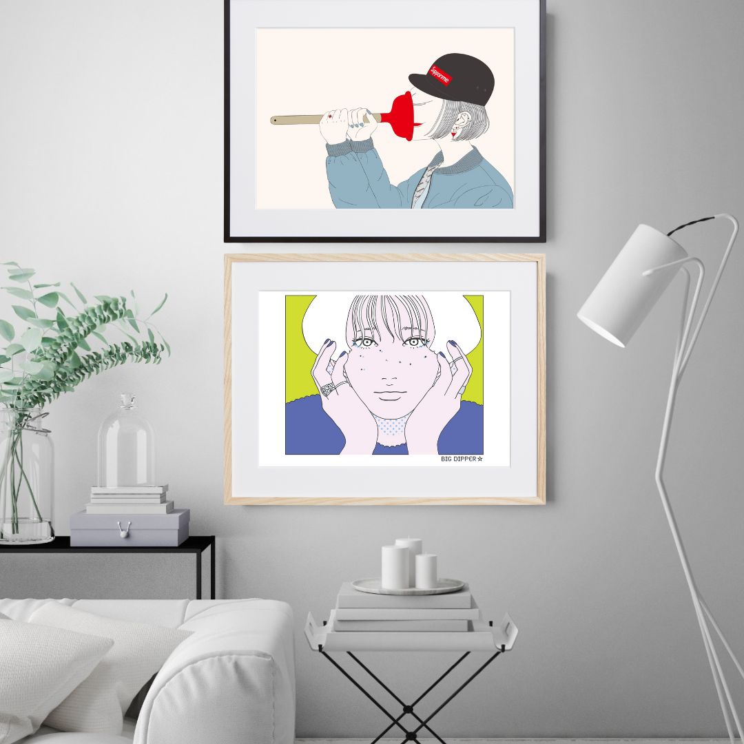 北斗七星をそばかすで描いたアートポスター「BIG DIPPER☆」｜シティ