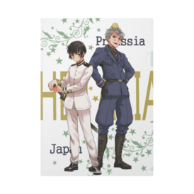 ヘタリア（日本＆プロイセン）A4クリアファイル - こなぷん屋 - BOOTH