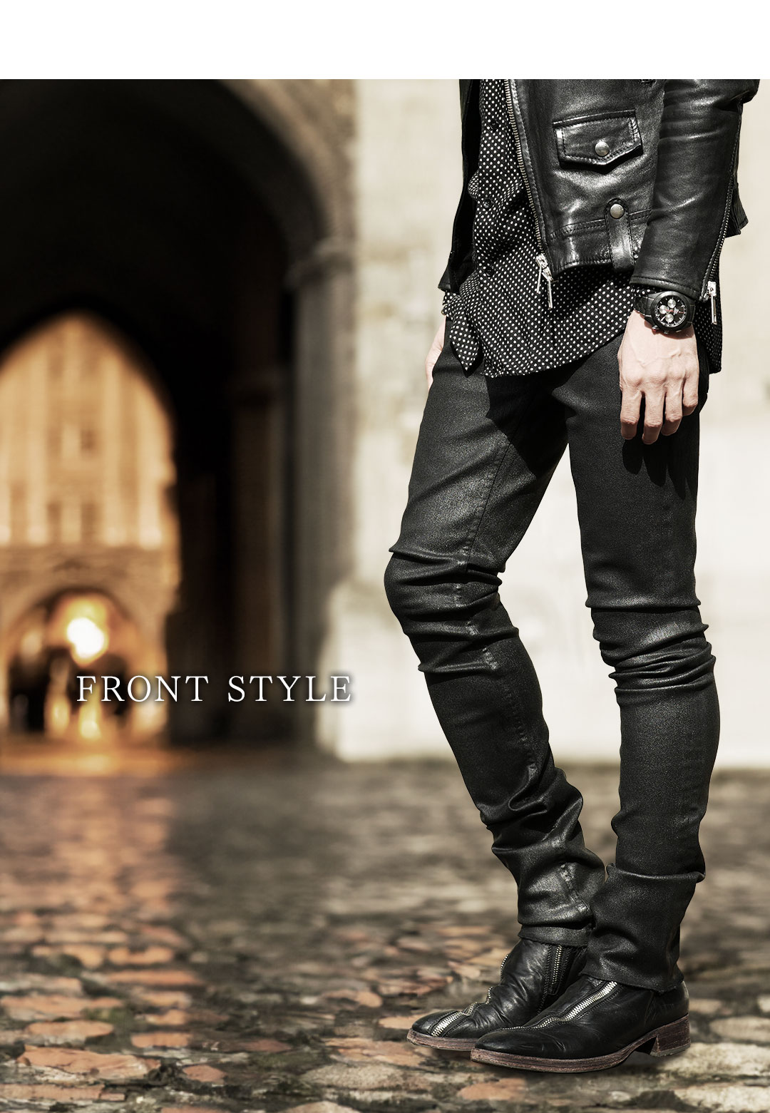 FAGASSENT】BLACK BIRD Cristal Coating Denim （ブラックバード