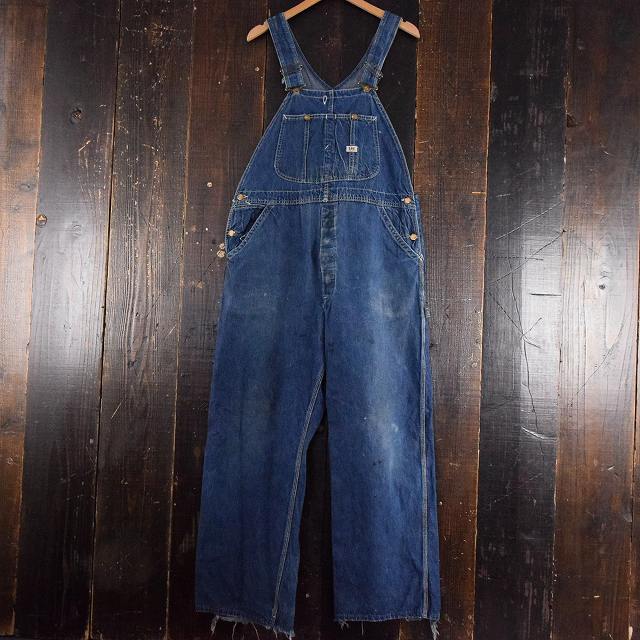 50's Lee ロングL デニムオーバーオール 50年代 リー ワーク つなぎ