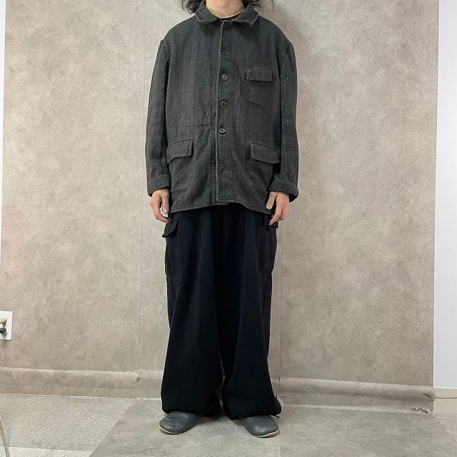 50年代 ユーロ パスカル フレンチ 農夫 ウール カバーオール グレー