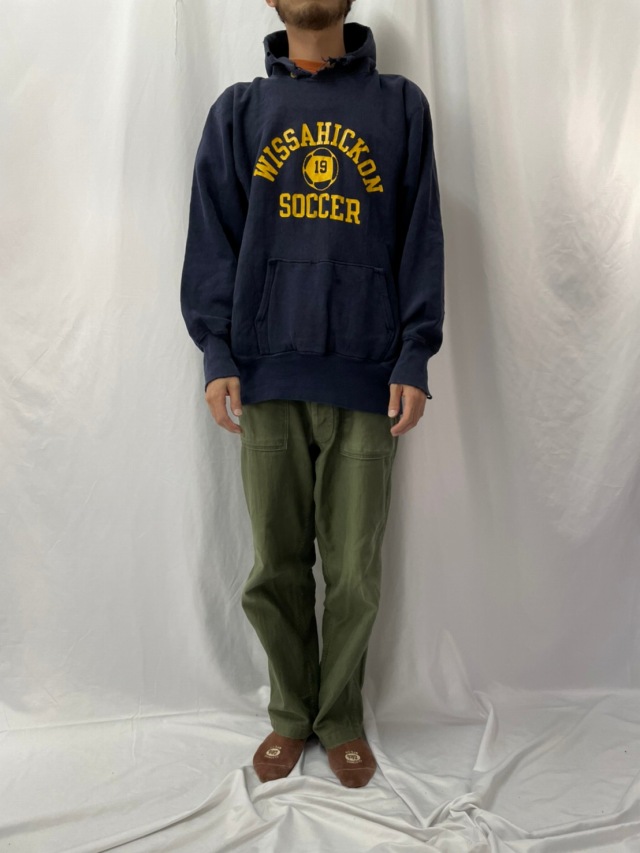 70s 70年代 チャンピオン リバースウィーブ パーカー カレッジ 紺