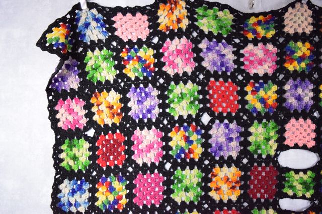 ハンドメイド 手編み グラニースクエア グラニーニット インテリア