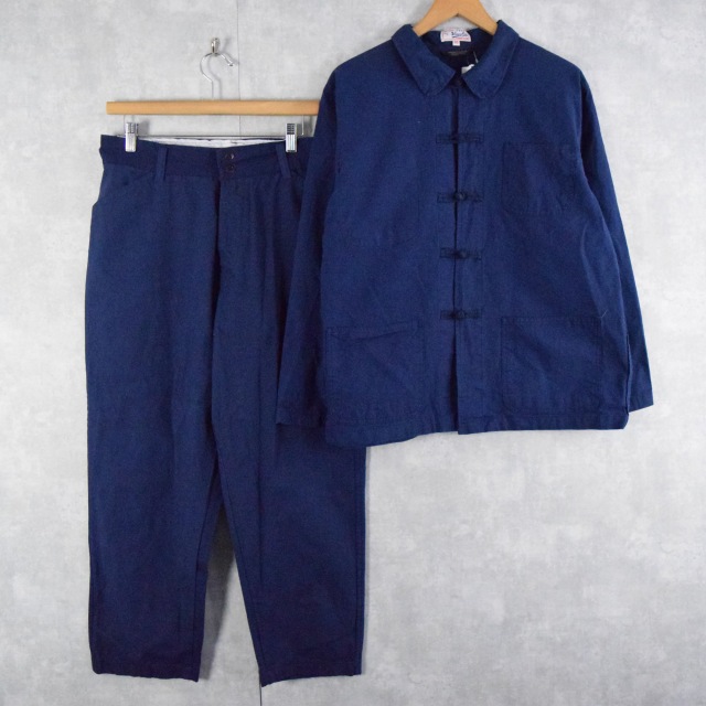 フランス チャイナ 移民 セットアップ インディゴ | ビンテージ古着屋