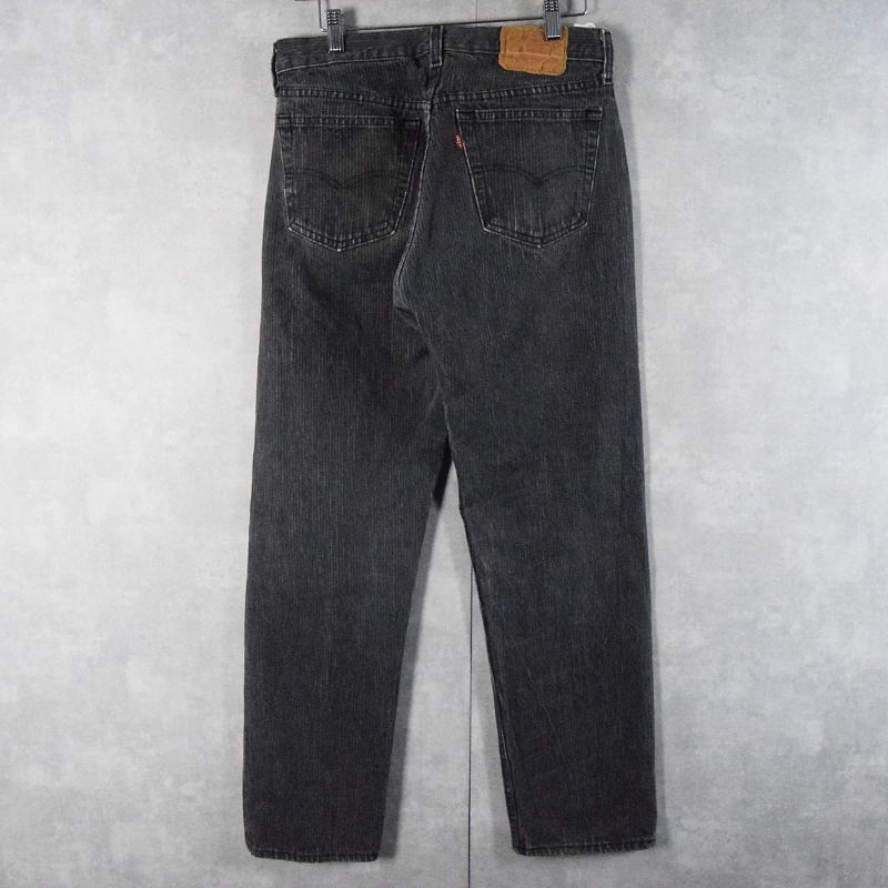 80s 80年代 リーバイス ストライプデニムパンツ 黒 ブラック