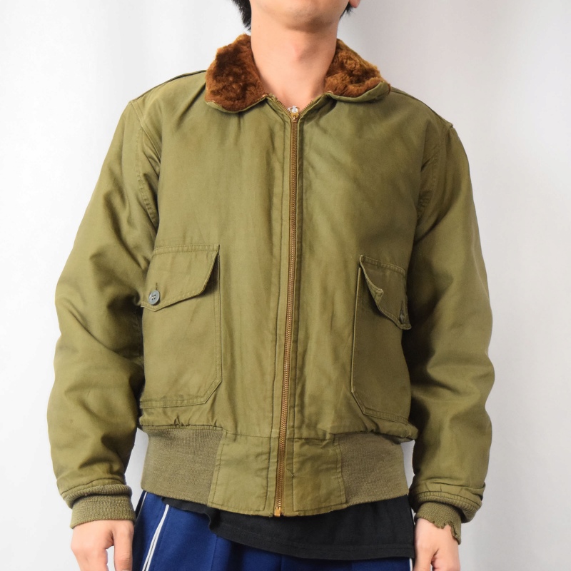 40s 40年代 コの字エンド アメリカ軍 米軍 エアフォース 襟ボア