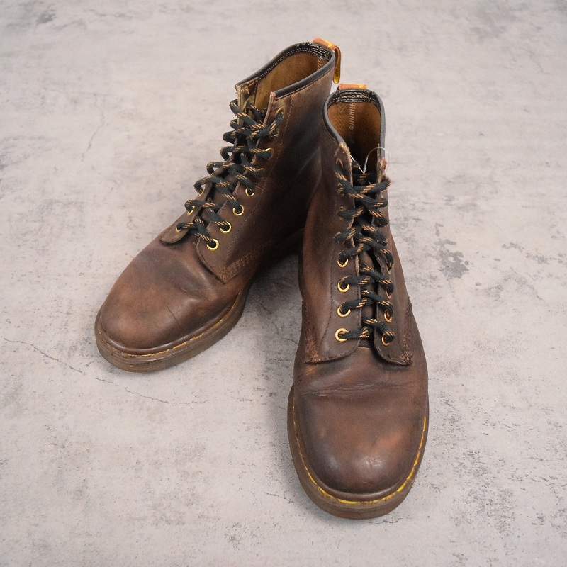 ドクターマーチン 茶色 ブラウン 靴 レザーブーツ イングランド製