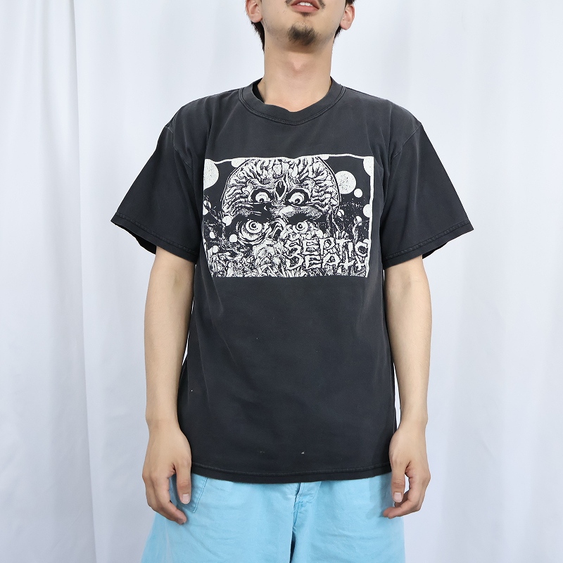 セプティックデス PUSHEAD パスヘッド 黒 ブラック バンT 音楽