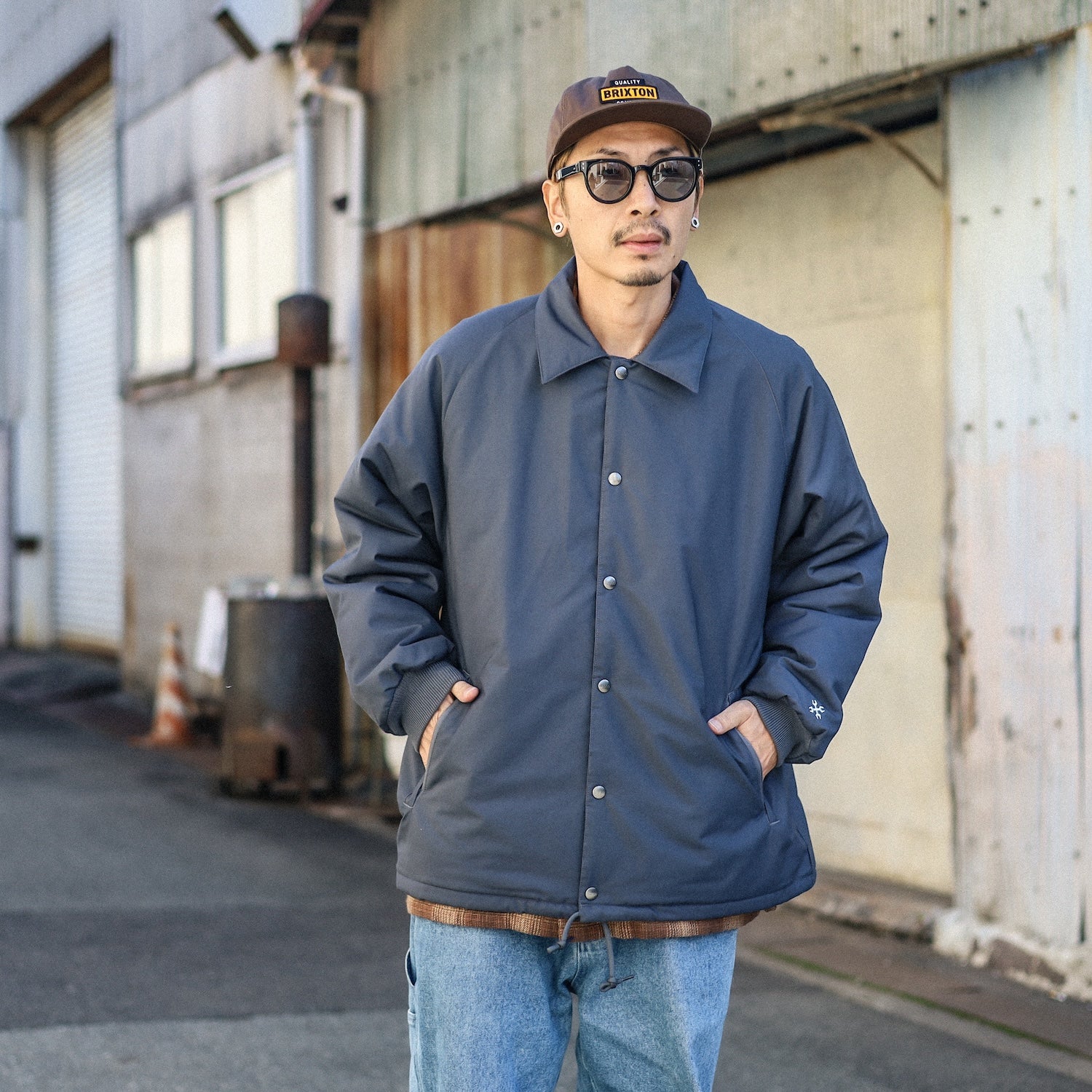 BLUCO / T/C COACH JACKET -QUILTING LINING- (CHARCOAL) – Feelin'