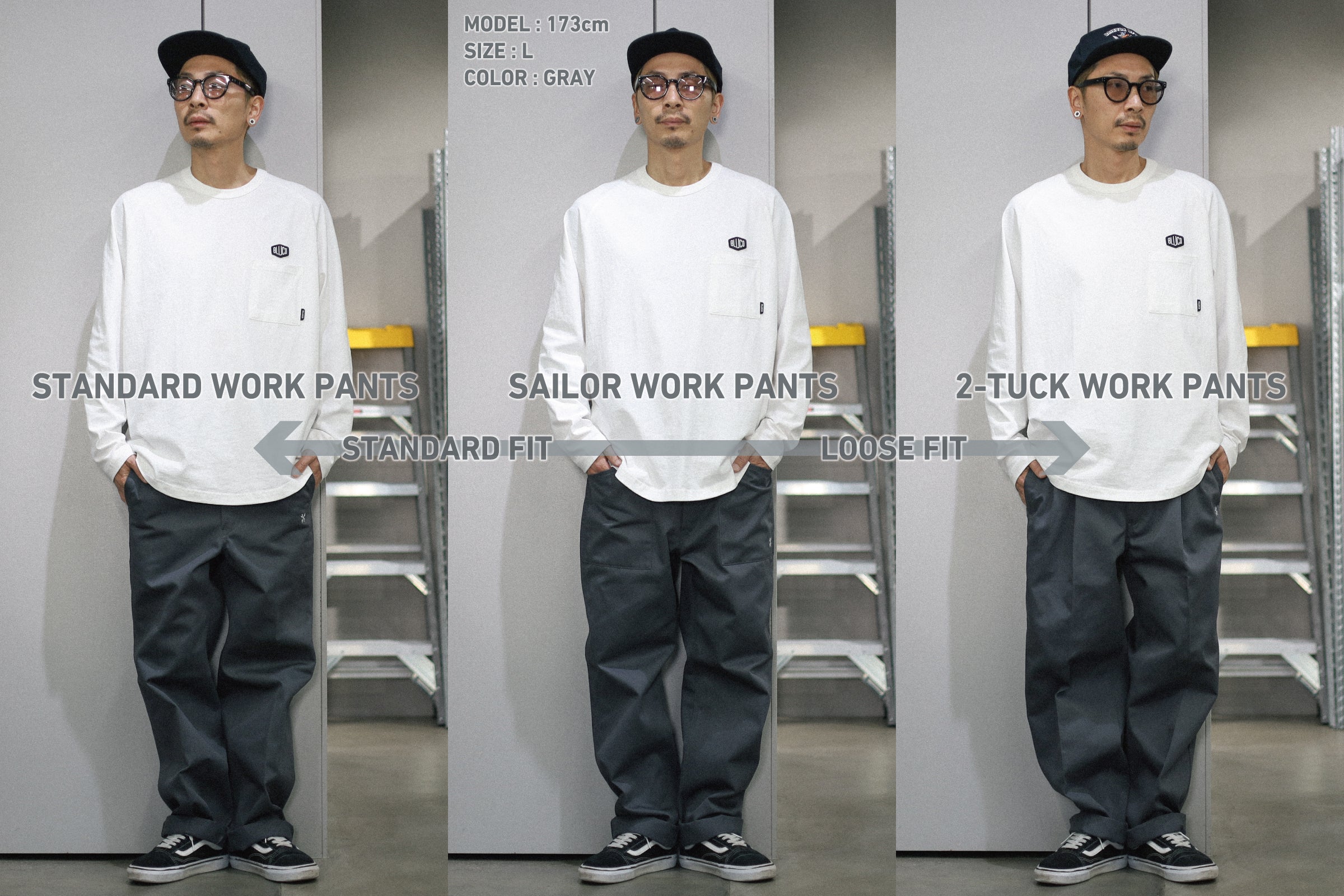 BLUCO / SAILOR WORK PANTS (GRAY) – Feelin'