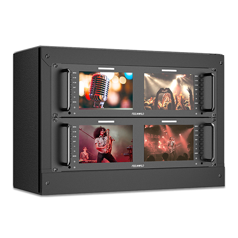 FEELWORLD D71 PLUS 7 インチ 3RU HDMI SDI ラックマウント モニター