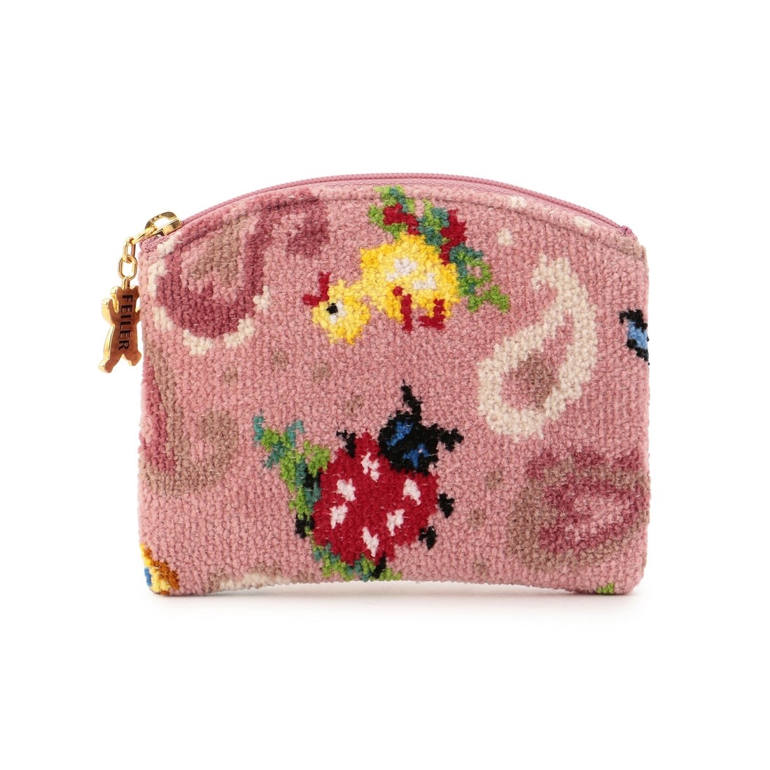 ハイジペイズリー ミニポーチ HPY-257014(ピンク): FEILER｜フェイラー