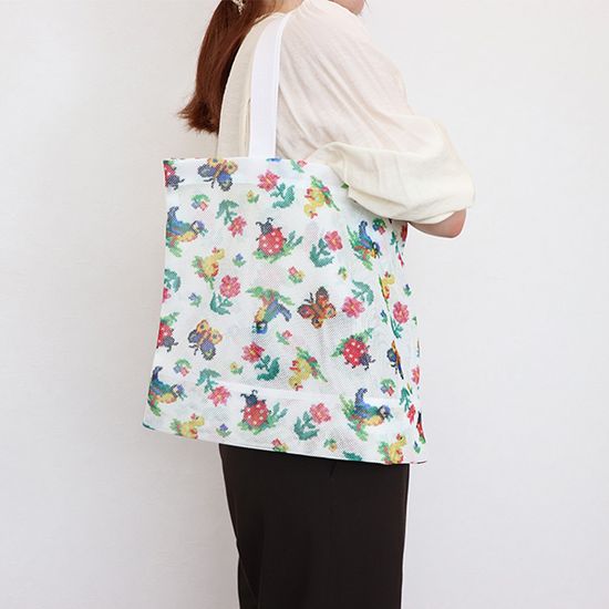 ハイジ メッシュバッグ HEMP-241332(ホワイト): FEILER｜フェイラー