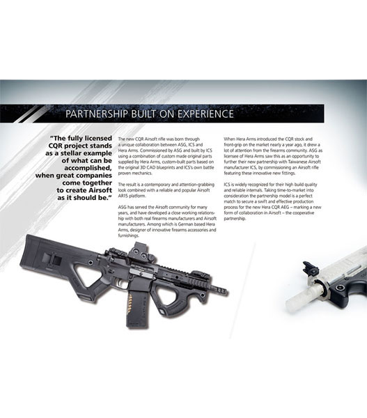 ミリタリーショップ Fellowes / ICS×ASG 本体 HERA ARMS CQR AEG Black