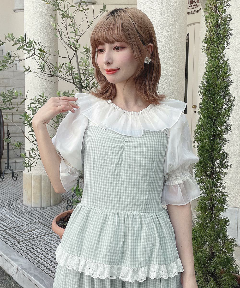 □ギンガムチェックティアードキャミワンピース/F i.n.t [54AE02f012