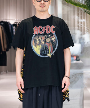 綿度詰天竺プリントAC/DC×シルクスカーフTシャツ - JUNYA WATANABE MAN