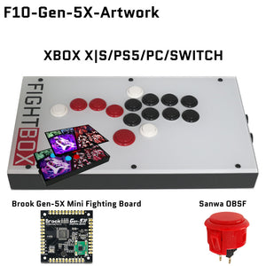 FightBox F10 All Button Leverless Arcade Game Controller for PC/PS