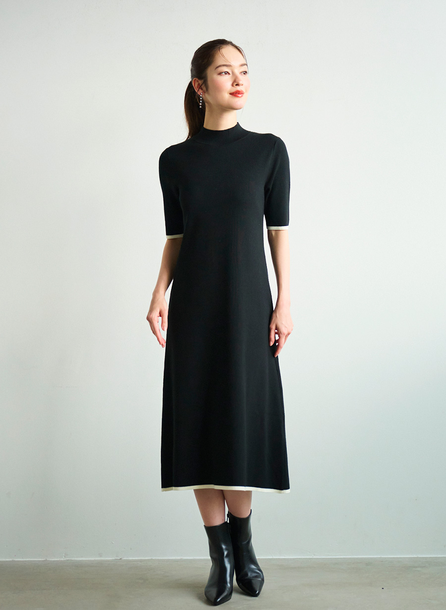 バイカラーアクセントニットワンピース｜LOUNIE（ルーニィ）公式サイト