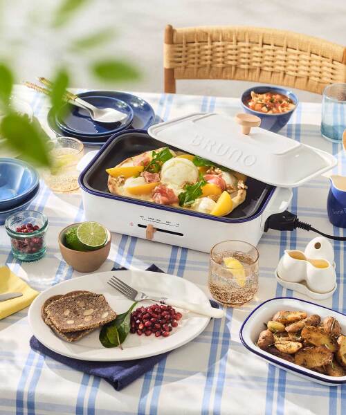 コンパクトホットプレート+セラミックコート鍋 ギフト巾着XLセット