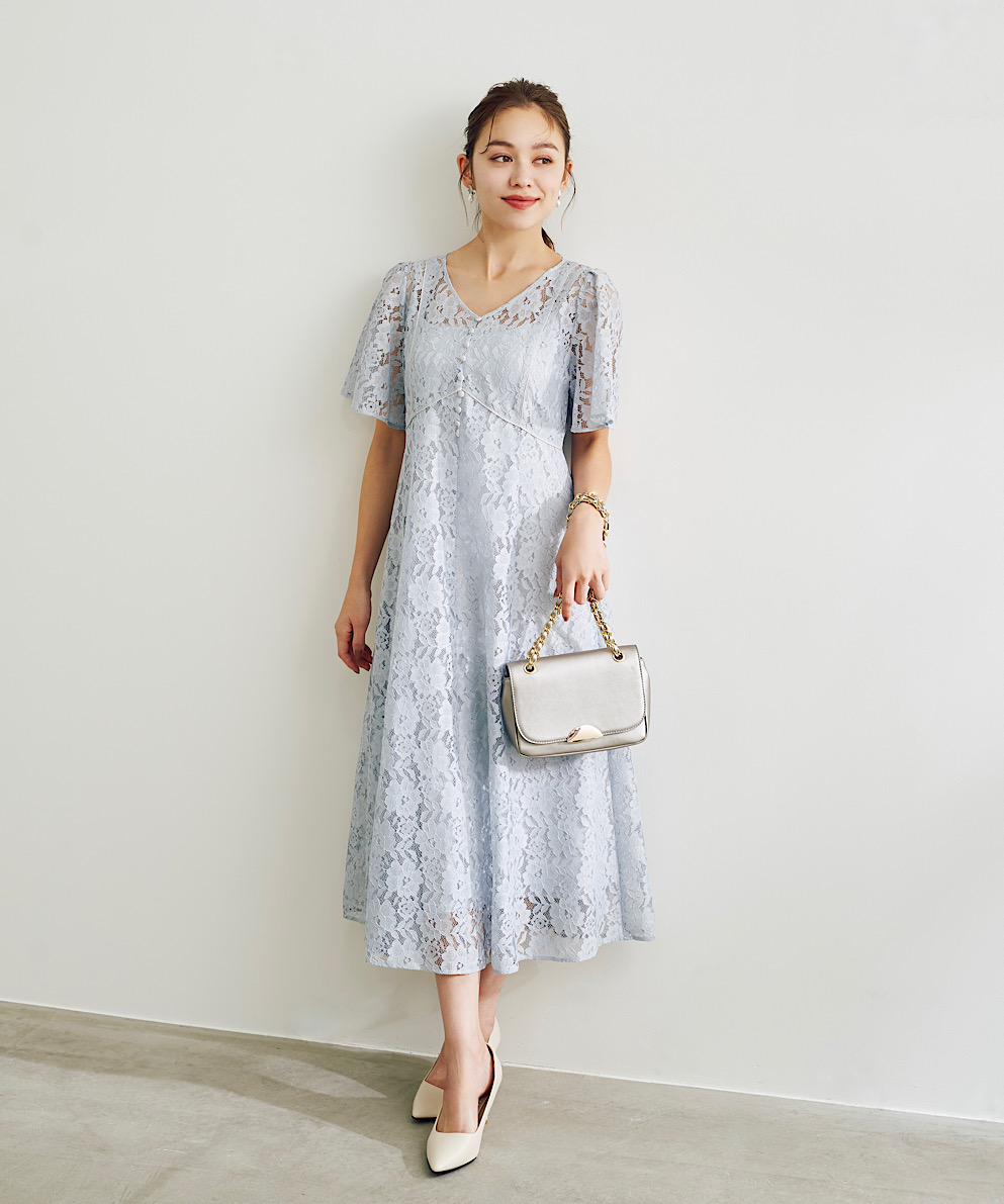 Vネックレース催事ワンピース｜Stola.（ストラ）公式通販サイト