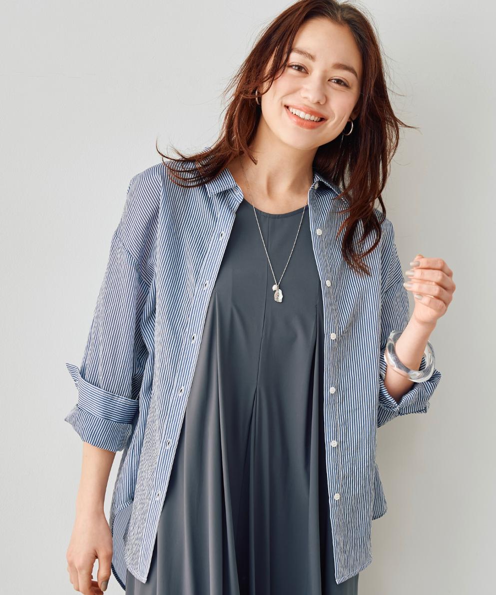 ストライプシアーシャツ｜Stola.（ストラ）公式通販サイト