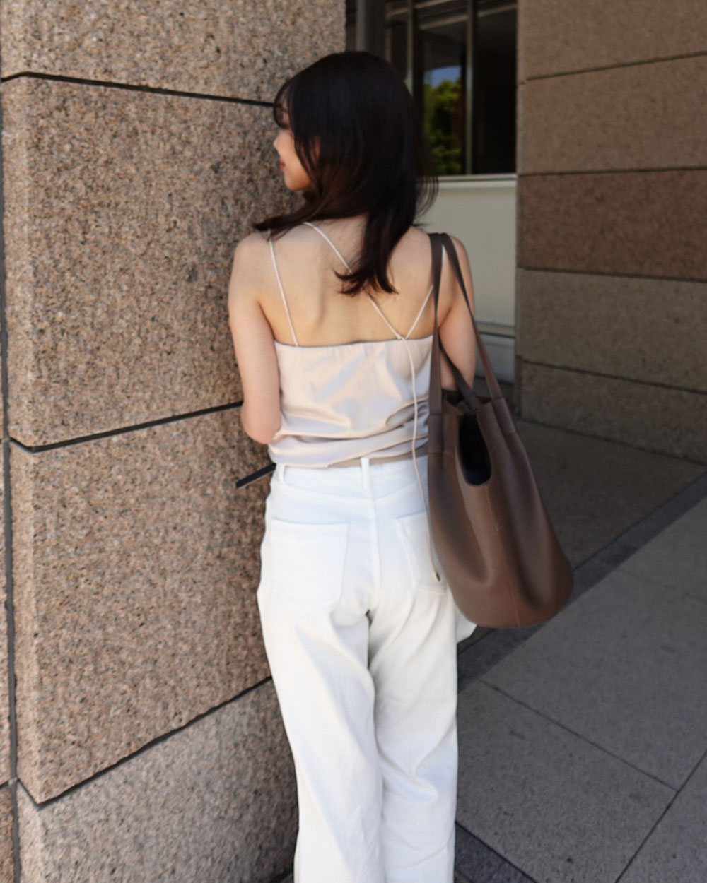 ドレープデザインのキャミソールは1枚で着ても｜Aimeine｜PETAL ONLINE