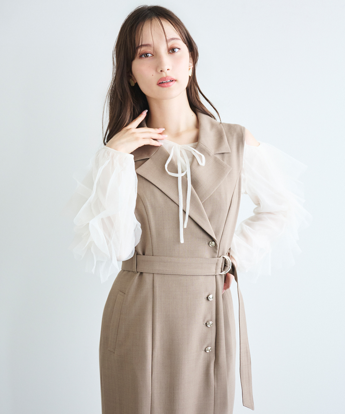 ヘムフレアジャケットワンピース｜PETAL ONLINE（ペタルオンライン）