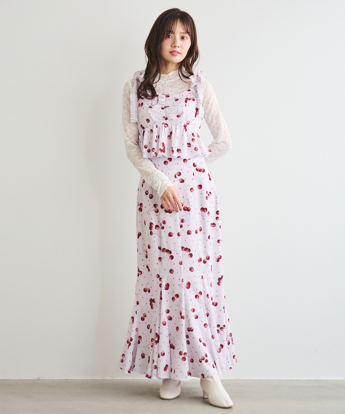 チェリープリントキャミソール＆スカートセット｜PETAL ONLINE（ペタル