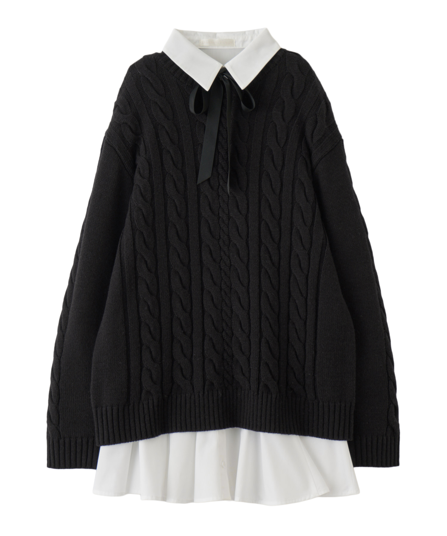 ケーブルニット＆シャツミニワンピースセット｜PETAL ONLINE（ペタル