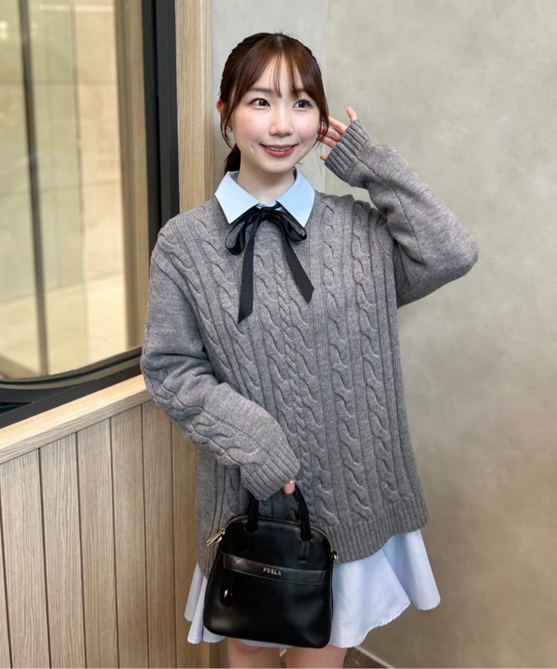 ケーブルニット＆シャツミニワンピースセット｜PETAL ONLINE（ペタル