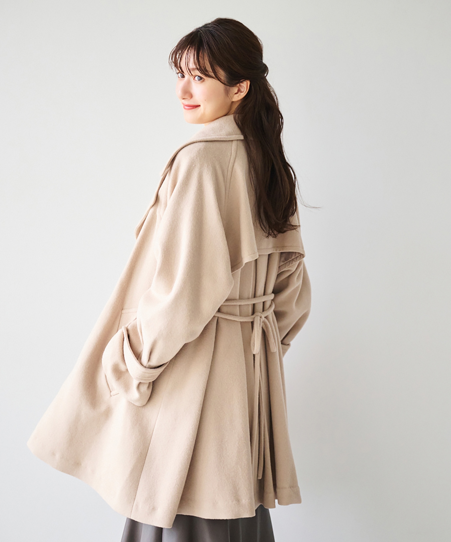ミドル丈ウールトレンチコート｜PETAL ONLINE（ペタルオンライン）