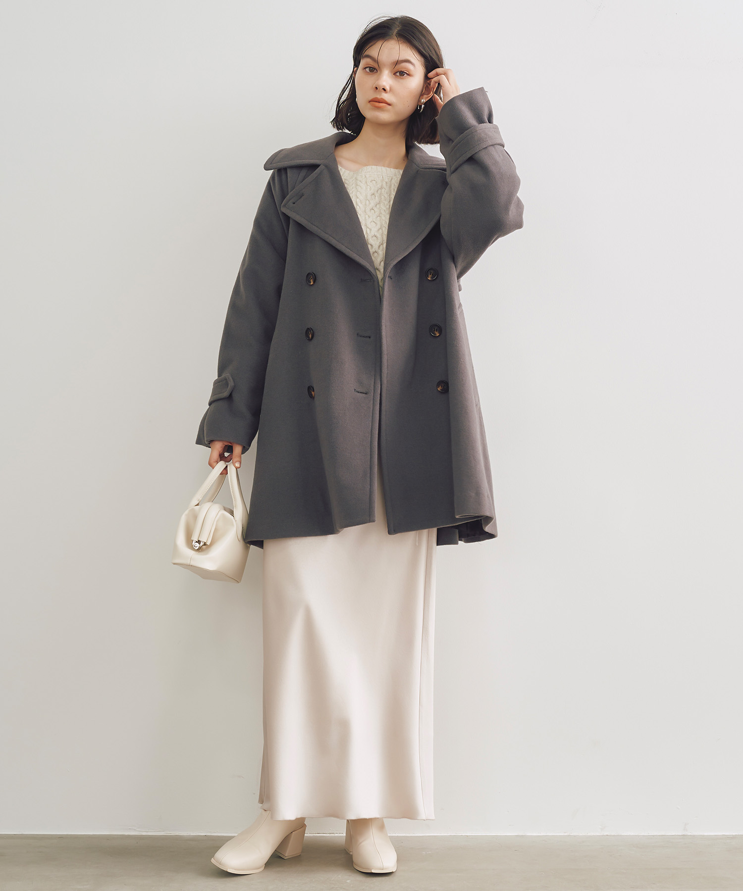 ミドル丈ウールトレンチコート｜PETAL ONLINE（ペタルオンライン）