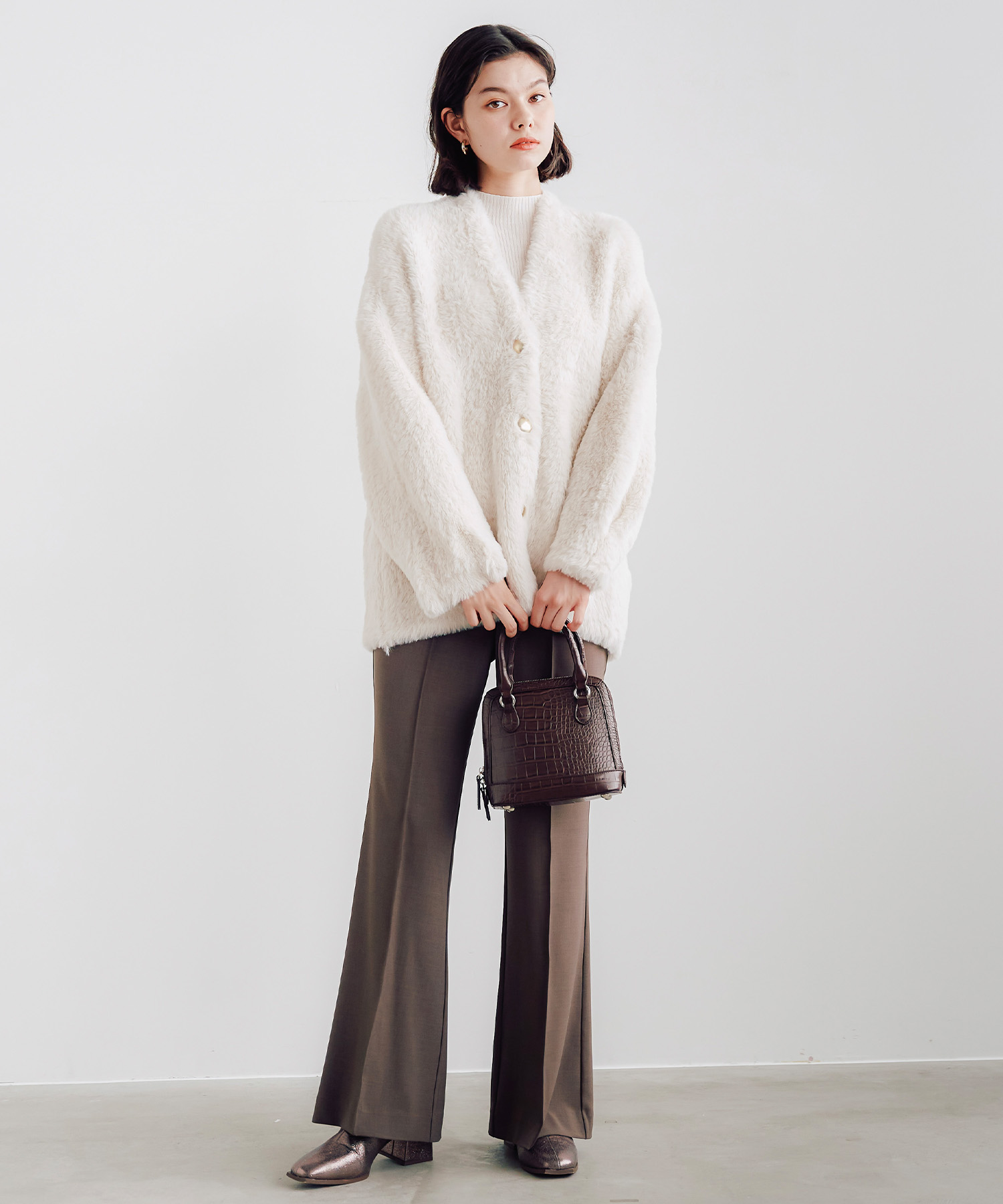 Wフェイスロングフェザーカーディガン｜PETAL ONLINE（ペタルオンライン）