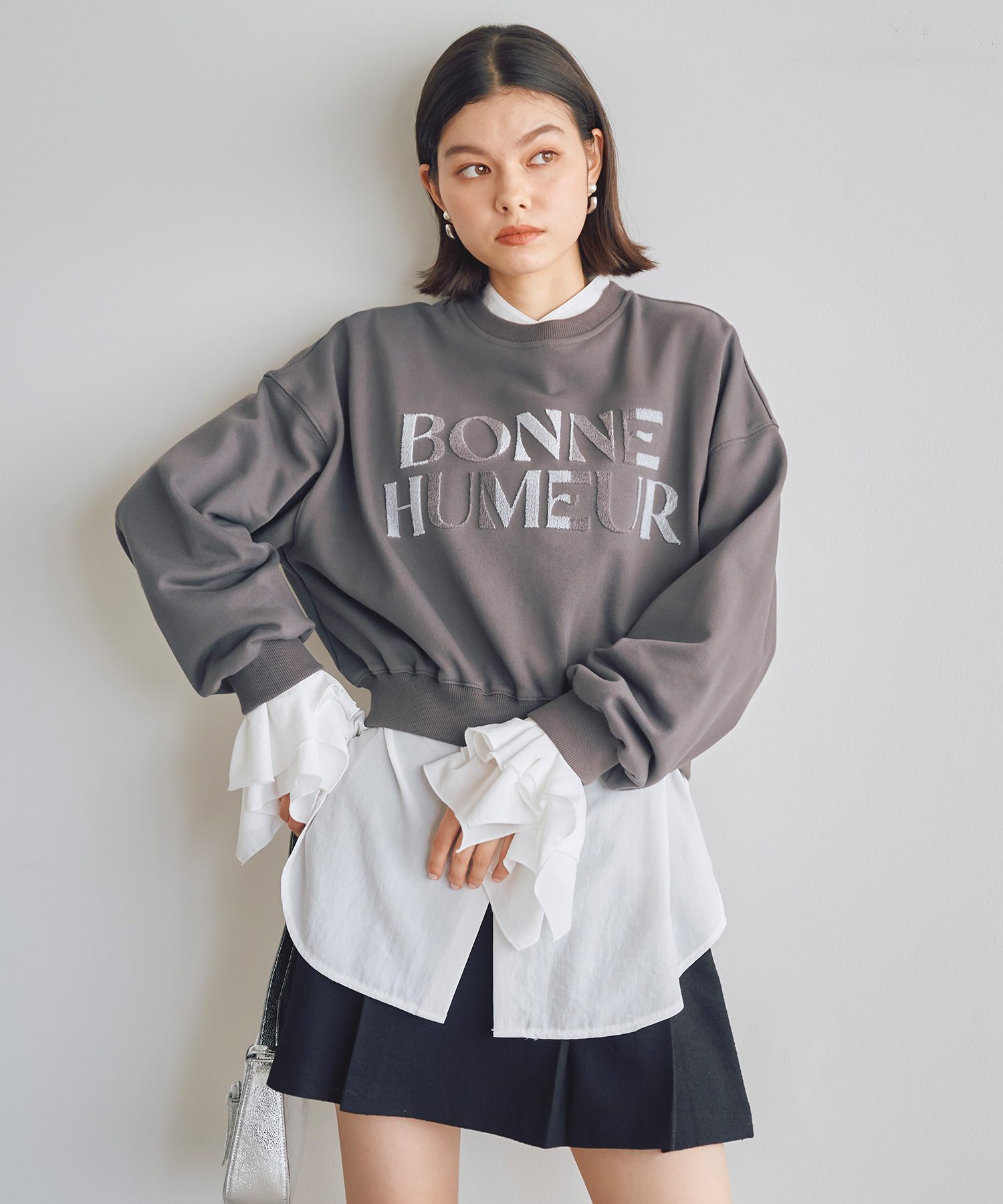 ブラシ刺繍ロゴスウェット｜PETAL ONLINE（ペタルオンライン）