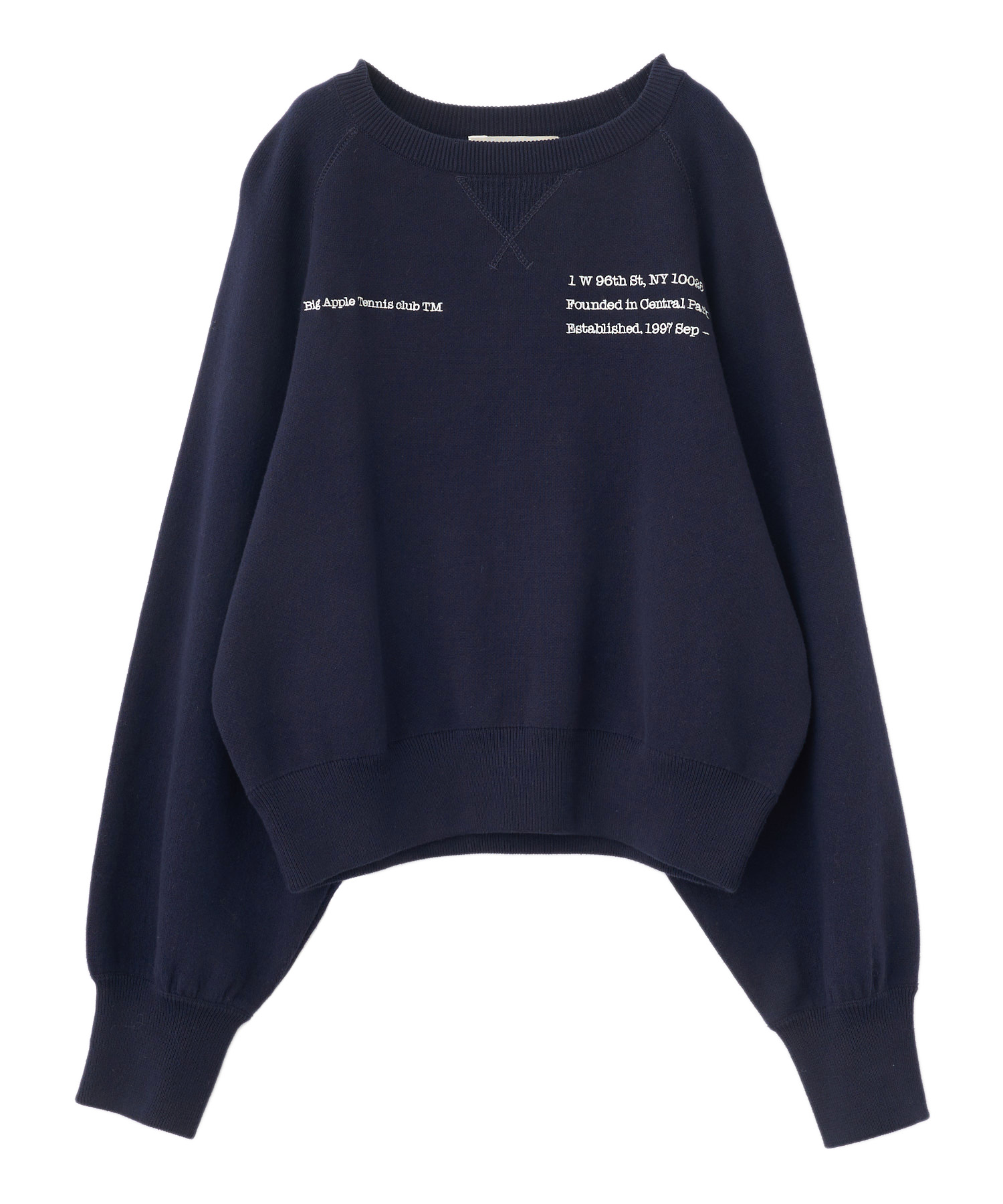 CLUBロゴ刺繍スウェットライクニット｜PETAL ONLINE（ペタルオンライン）