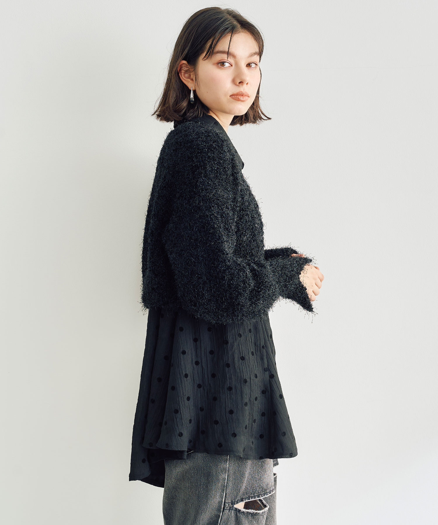 フラッフィーVネックニットカーディガン｜PETAL ONLINE（ペタル