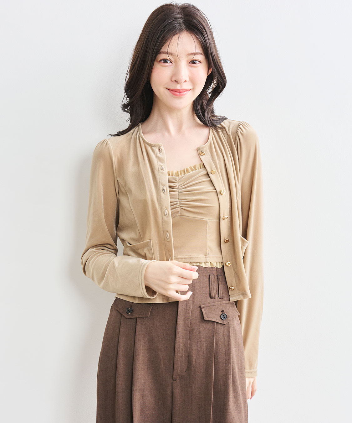 ベロアビスチェキャミソール｜PETAL ONLINE（ペタルオンライン）