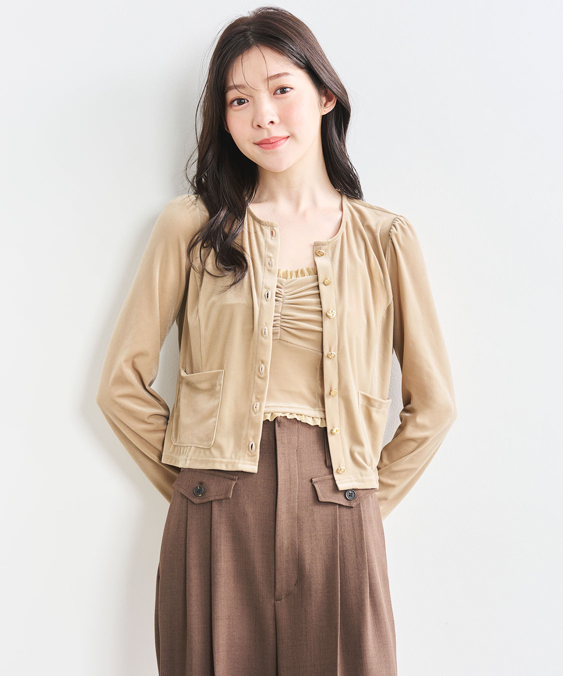 ベロアビスチェキャミソール｜PETAL ONLINE（ペタルオンライン）