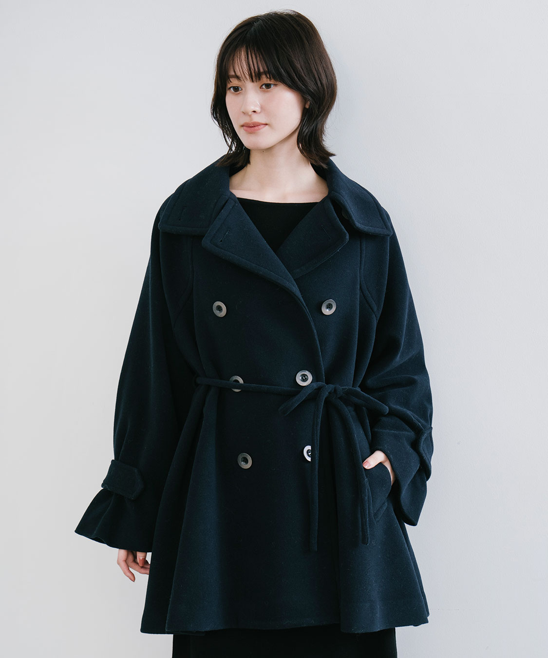 スタンドカラーミドル丈トレンチコート｜PETAL ONLINE（ペタルオンライン）