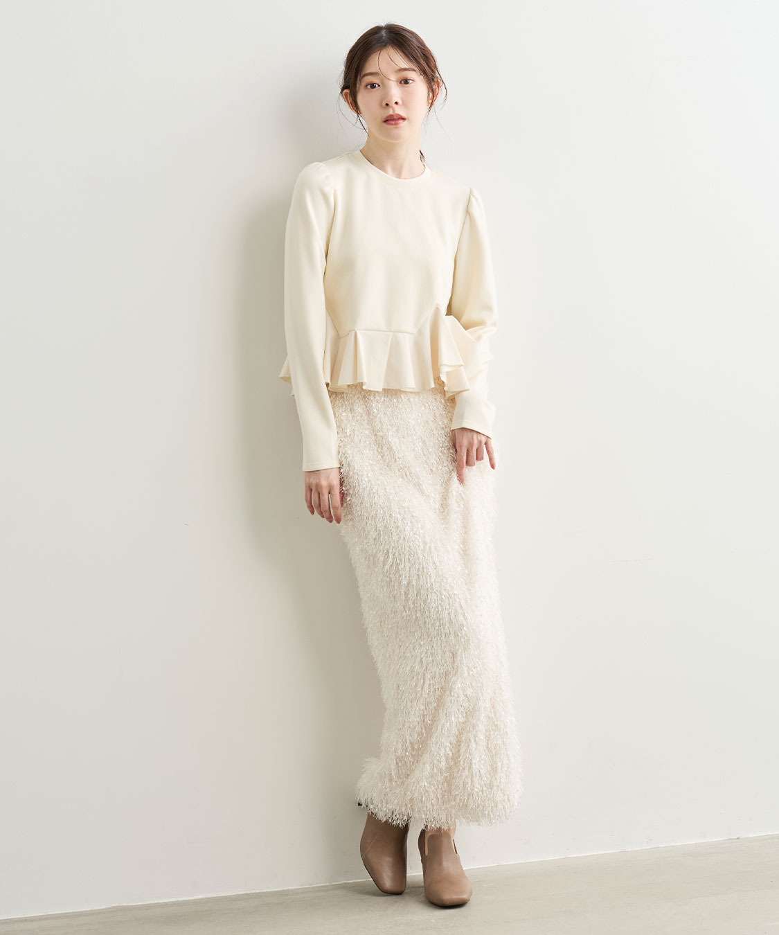 アシメペプラムブラウス｜PETAL ONLINE（ペタルオンライン）