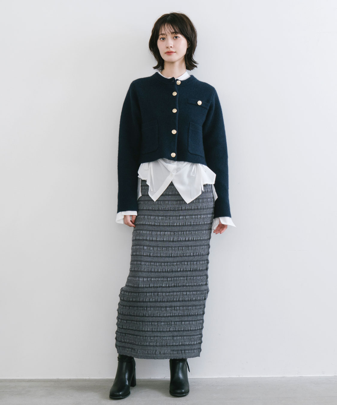 ラクーン混ダブルフェイスニットカーディガン｜PETAL ONLINE（ペタル