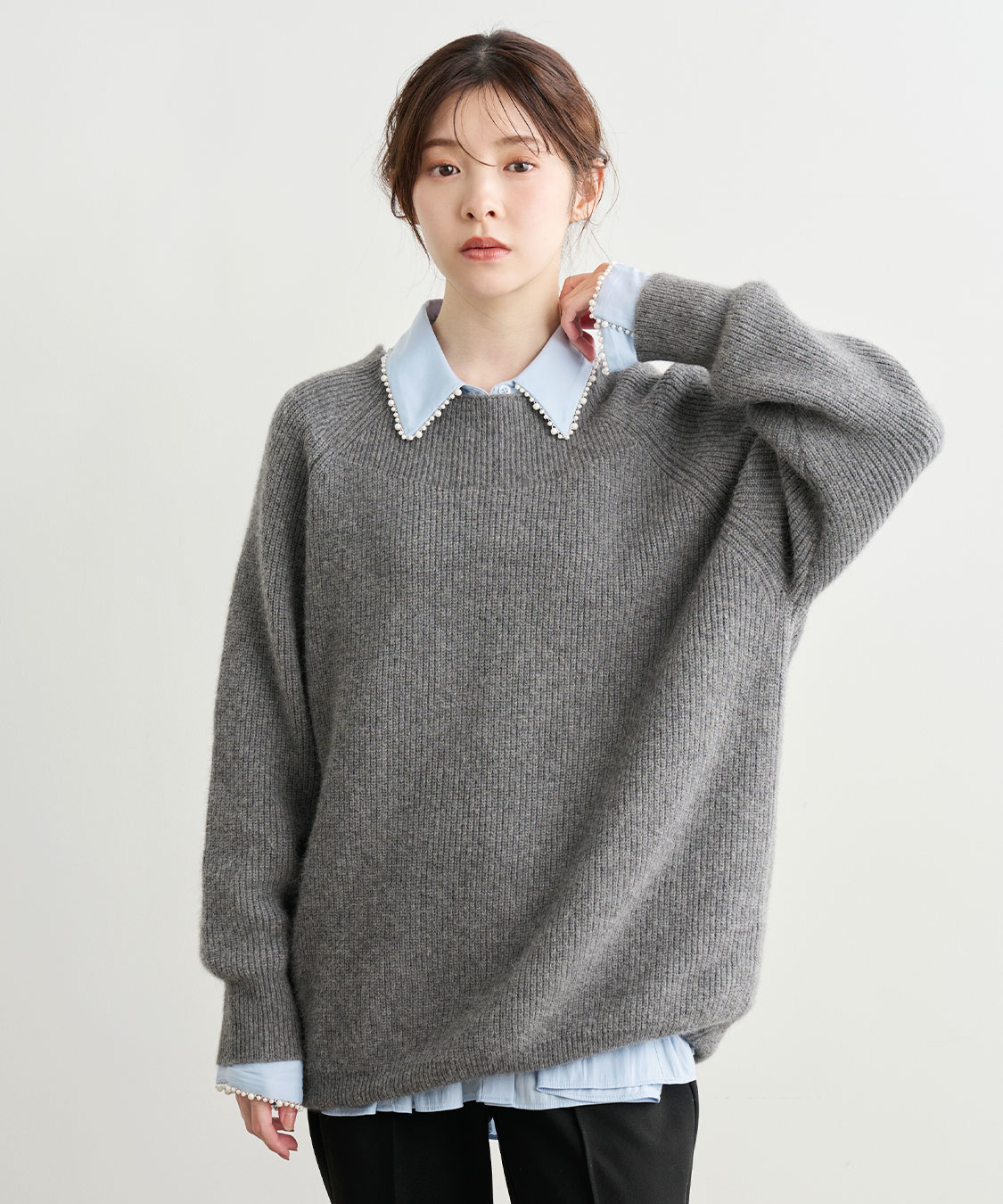 パールモチーフペプラムシャツ｜PETAL ONLINE（ペタルオンライン）