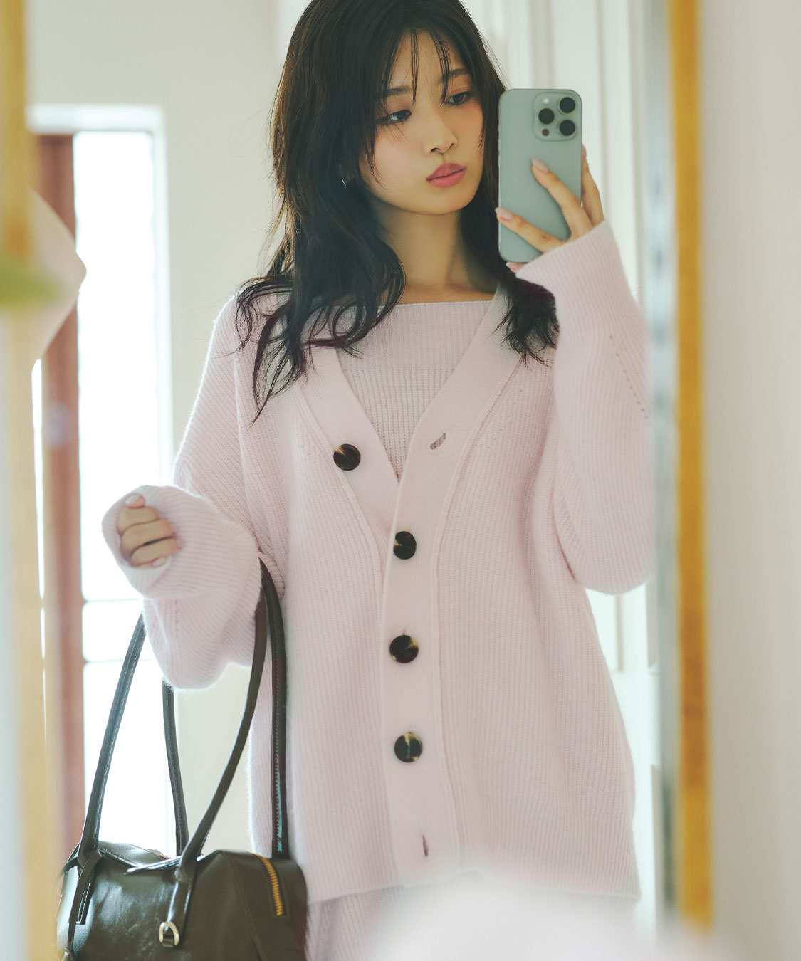 ラクーン混Vネックニットカーディガン｜PETAL ONLINE（ペタルオンライン）